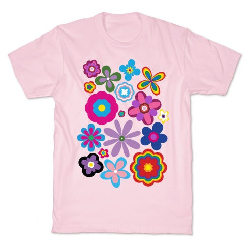 Hippie Pride Flower Pattern T-Shirt